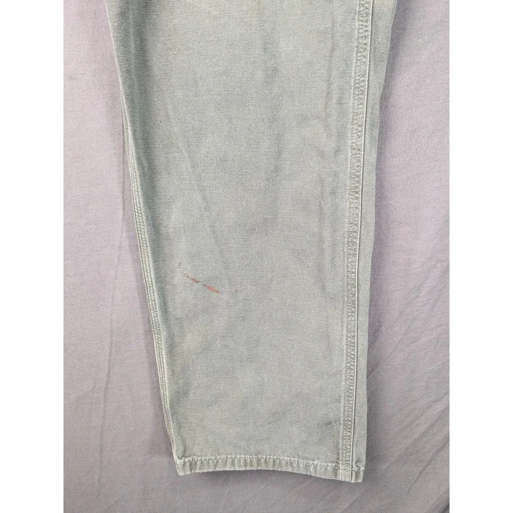 Carhartt Loose Fit Canvas Carpenter Pants 38x34 Green B159 DMS Workwear Mens